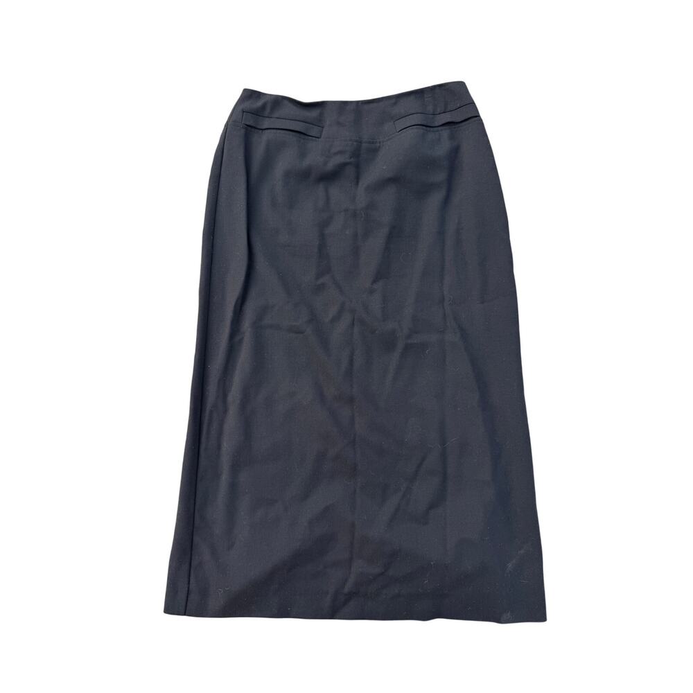 Marella Virgin Wool Midi Pencil Skirt - Black - Size 6